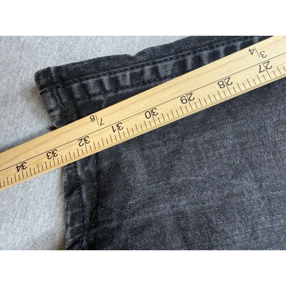 True Religion Ricky Relaxed Straight Jeans Men's 30 Black Flap Pockets Logo